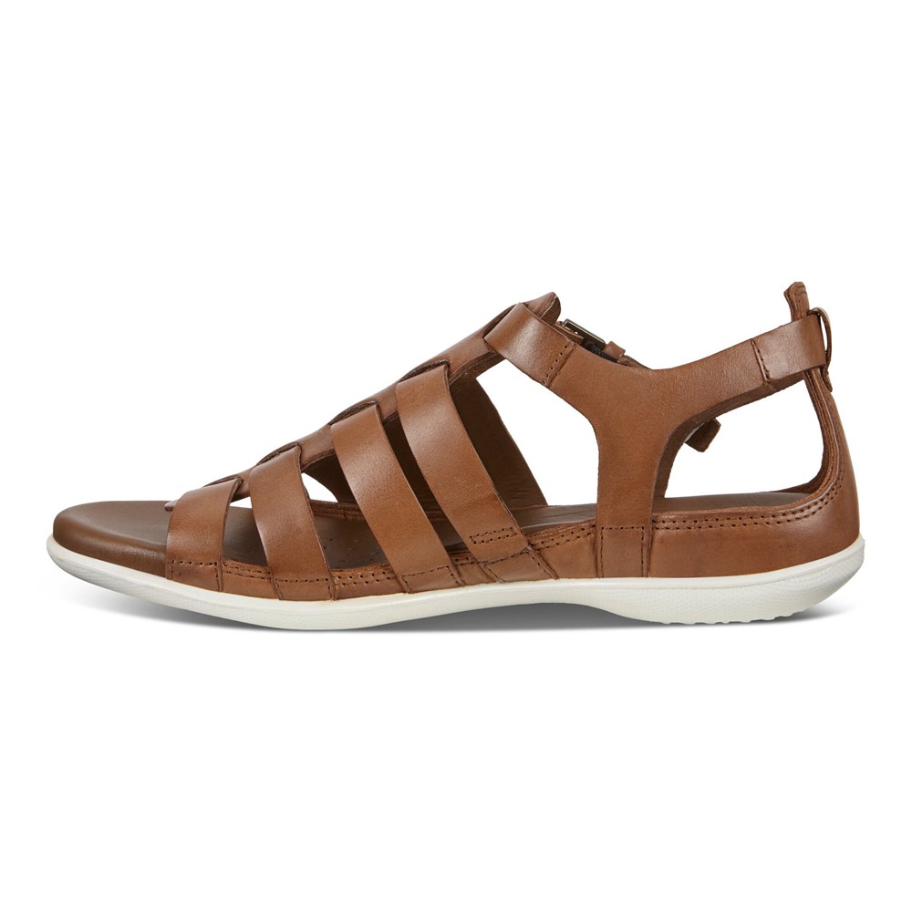 ECCO Womens Sandals Brown - Flash Flat - NPO-980514